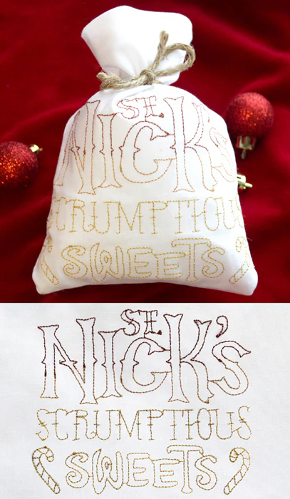 Wrapped Up - St. Nick's Sweets Bag (In the Hoop) - Image 3