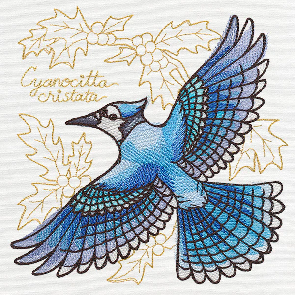 Yuletide Medley - Painted Blue Jay - Image 2