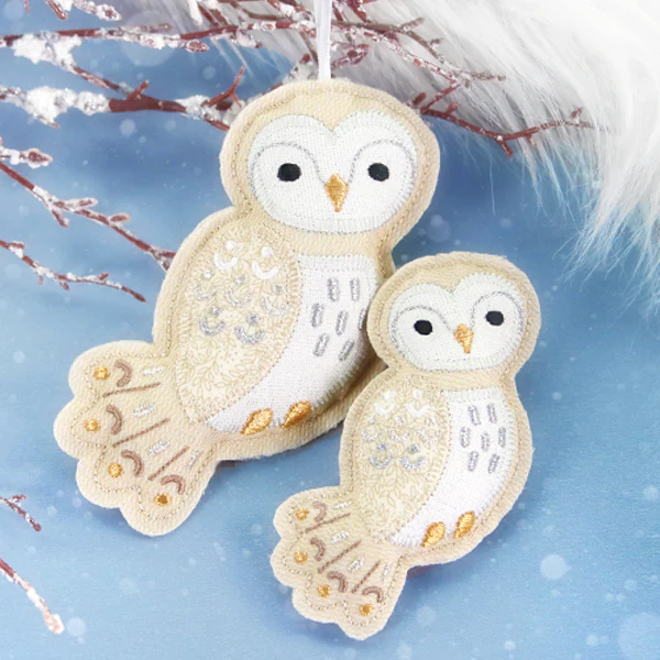 Yuletide Owl Ornament (In-the-Hoop) - Image 2