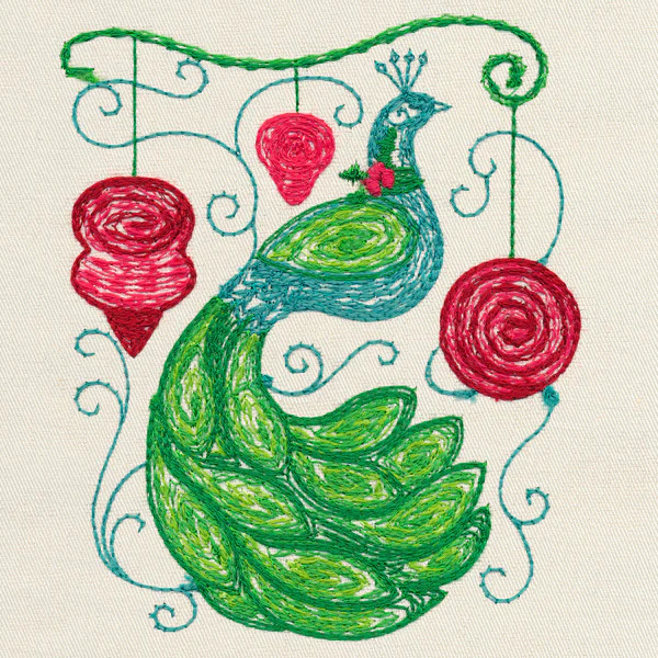 Yuletide Peacock (Bobbinwork) - Image 3